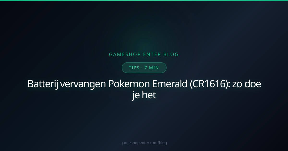 Pokemon Emerald GBA batterij vervangen CR1616 stappenplan