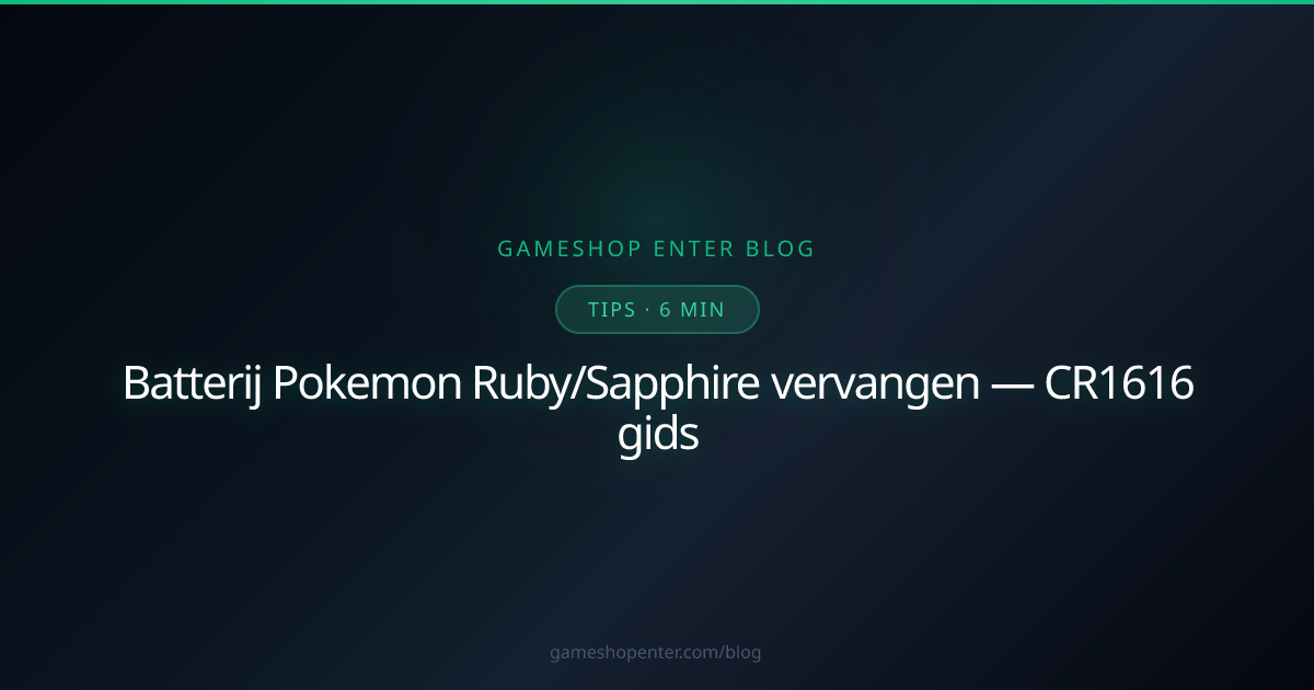 Pokemon Ruby Sapphire GBA batterij vervangen CR1616