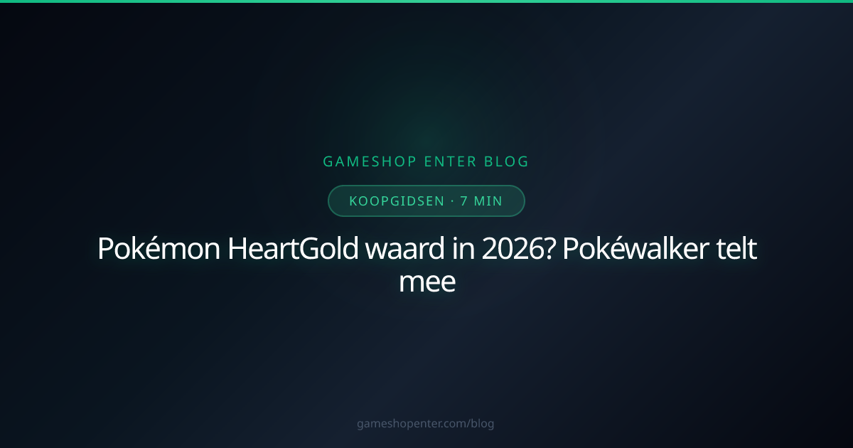 Pokemon HeartGold Nintendo DS waarde en Pokewalker 2026