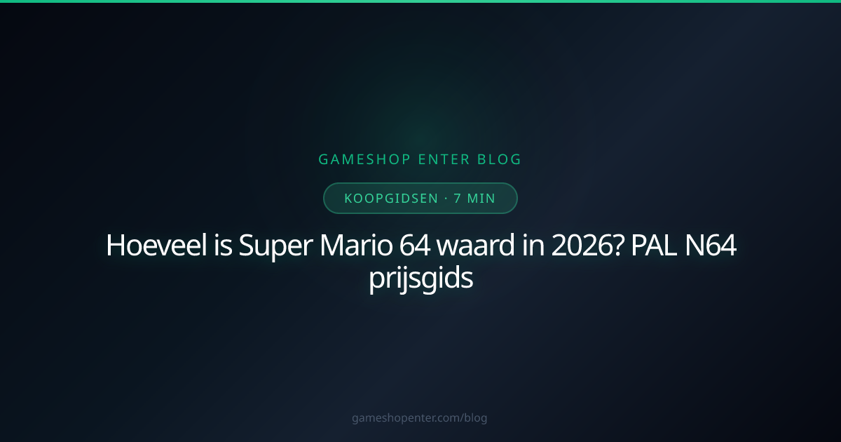Super Mario 64 Nintendo 64 PAL cartridge waarde 2026