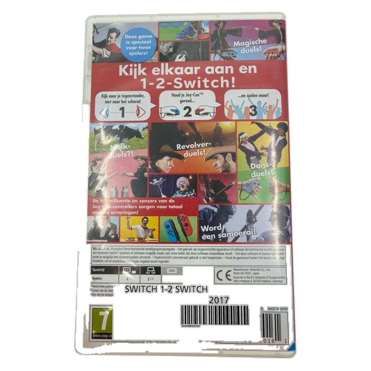 1-2-Switch Nintendo Switch Achterkant — Game in doos