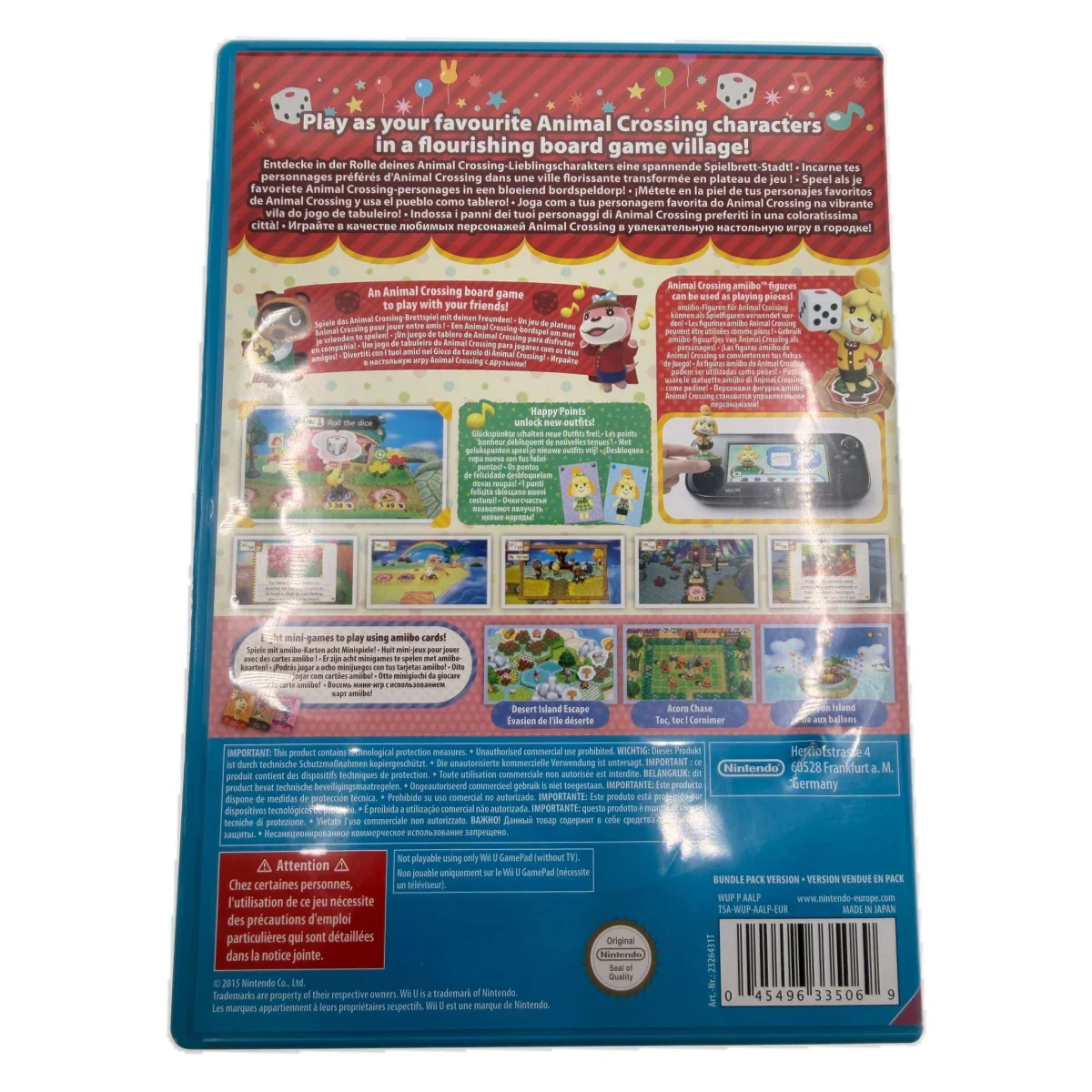 Animal Crossing: amiibo Festival (Wii U) — πίσω όψη