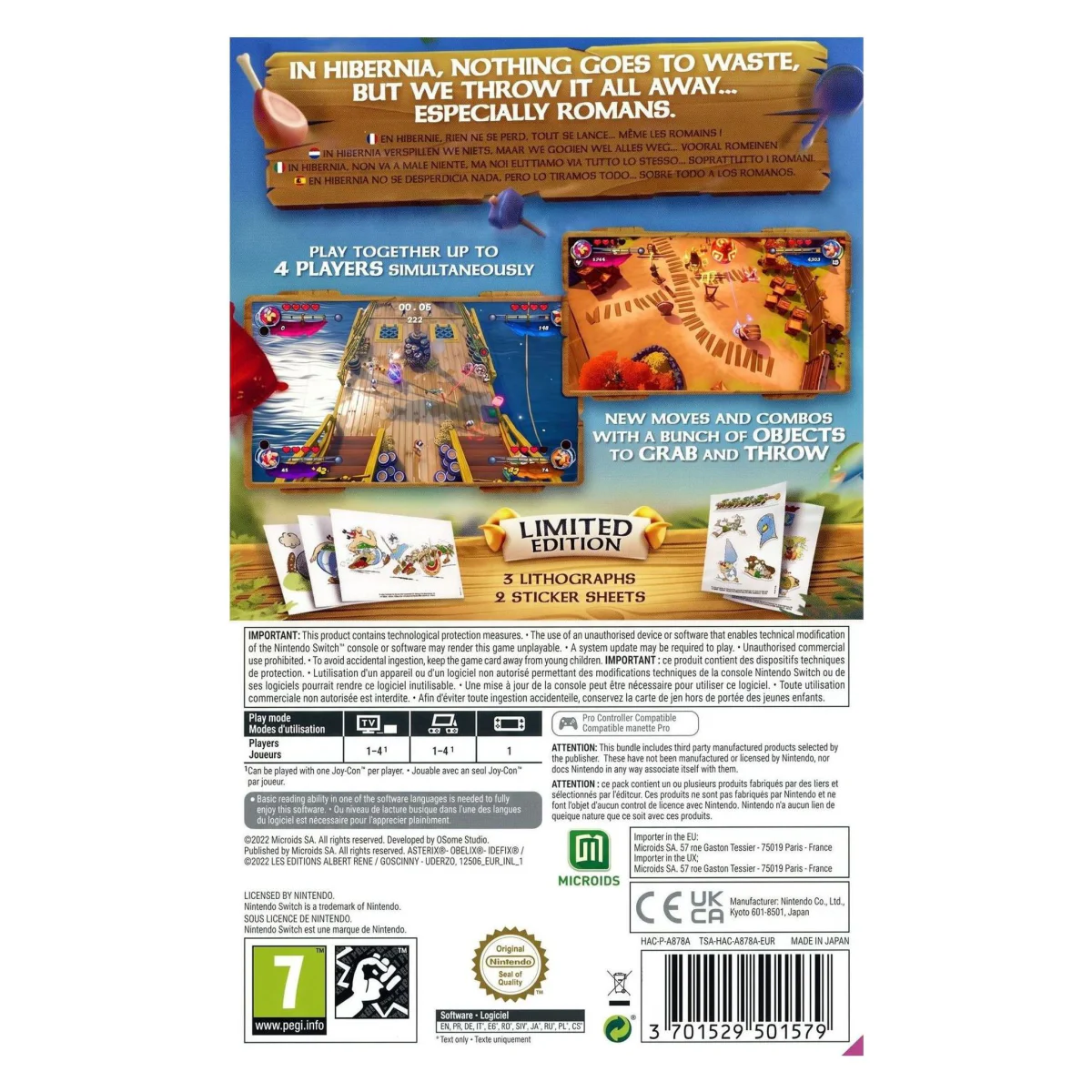 Asterix & Obelix XXXL: The Ram From Hibernia Nintendo Switch Achterkant — Game in doos