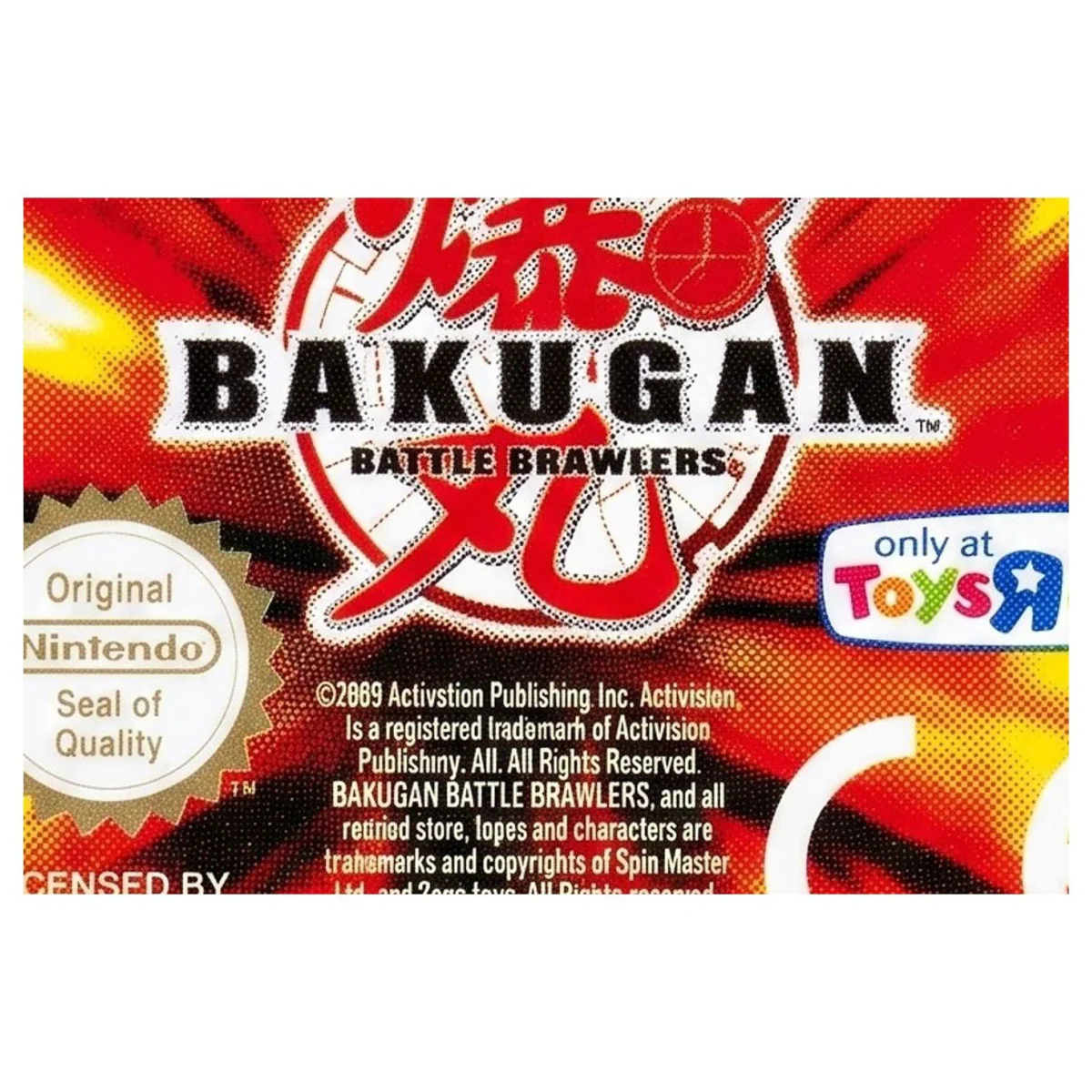 Bakugan: Battle Brawlers (Toys R Us Edition) Nintendo DS Label — Losse cartridge