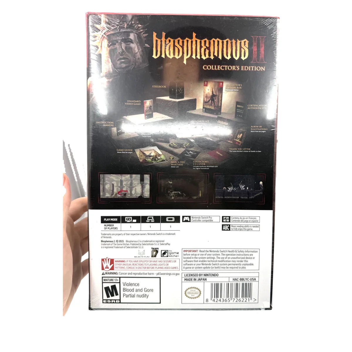 Blasphemous II Collector's Edition (Nintendo Switch) — Rückseite