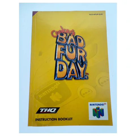 Conker's Bad Fur Day — originele handleiding (Nintendo 64) — Alleen handleiding, Goed staat — origineel tweedehands kopen bij Gameshop Enter