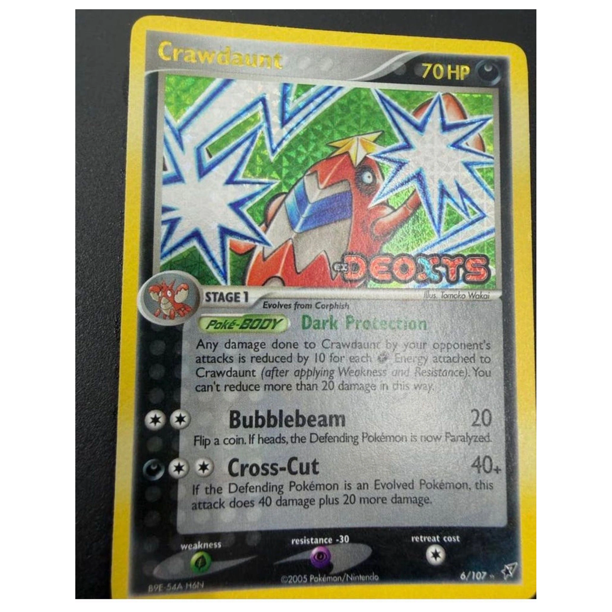 Crawdaunt 6/107 Holo Rare (EX Deoxys) (Pokemon Kaarten) Losse kaart — Near Mint staat — origineel kopen bij Gameshop Enter