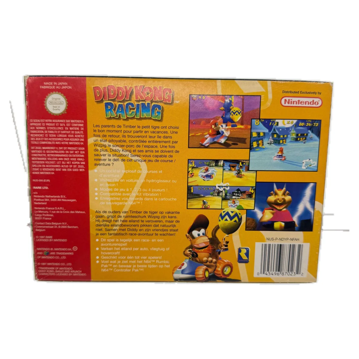 Diddy Kong Racing Nintendo 64 Achterkant — Game in doos