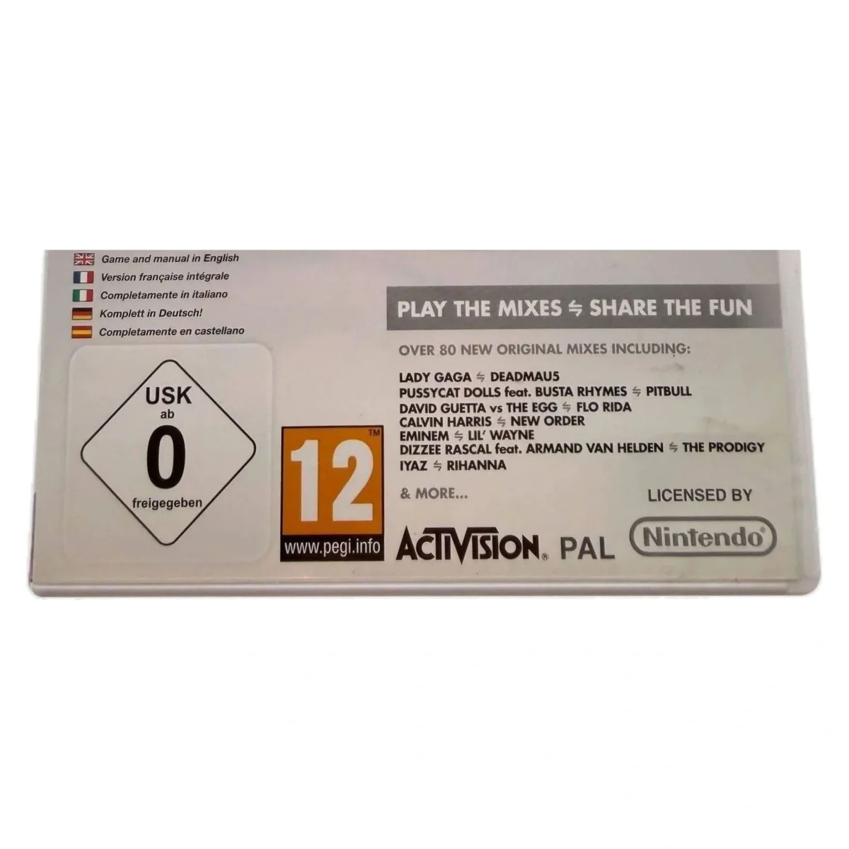 DJ Hero 2 Wii Binnenkant — Game in doos
