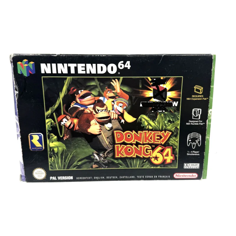 Donkey Kong 64 (zonder Expansion Pak) (Nintendo 64) Game in doos — Slechte staat — origineel kopen bij Gameshop Enter
