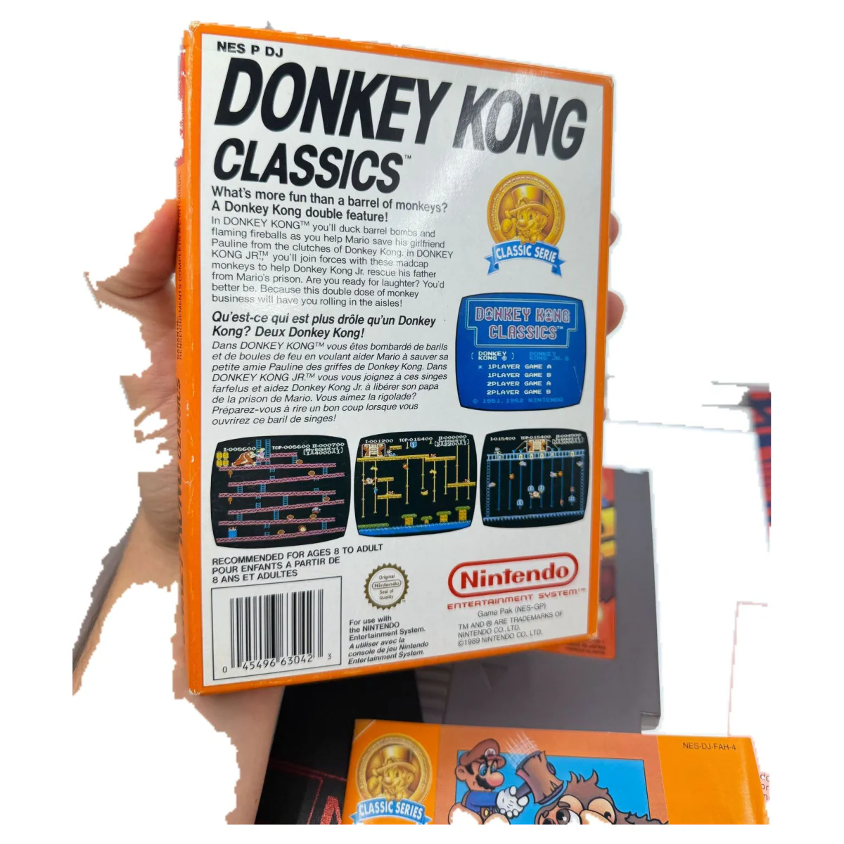Donkey Kong Classics (NES) — задна страна