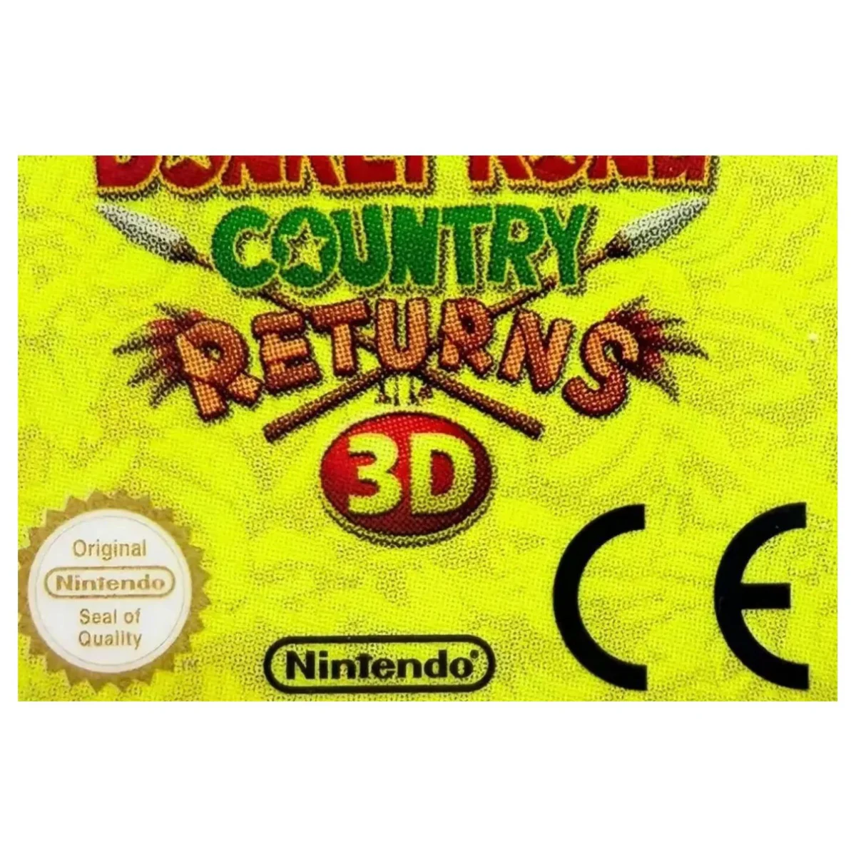 Donkey Kong Country Returns 3D Nintendo 3DS Label — Losse cartridge