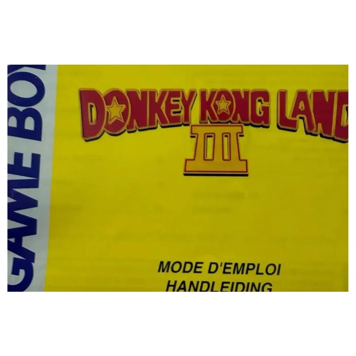 Donkey Kong Land III — originele handleiding Game Boy / Color Label — Met handleiding