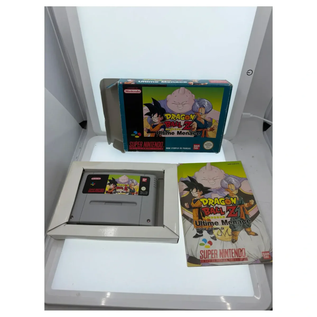 Dragon Ball Z: Ultime Menace Super Nintendo Achterkant — Game in doos