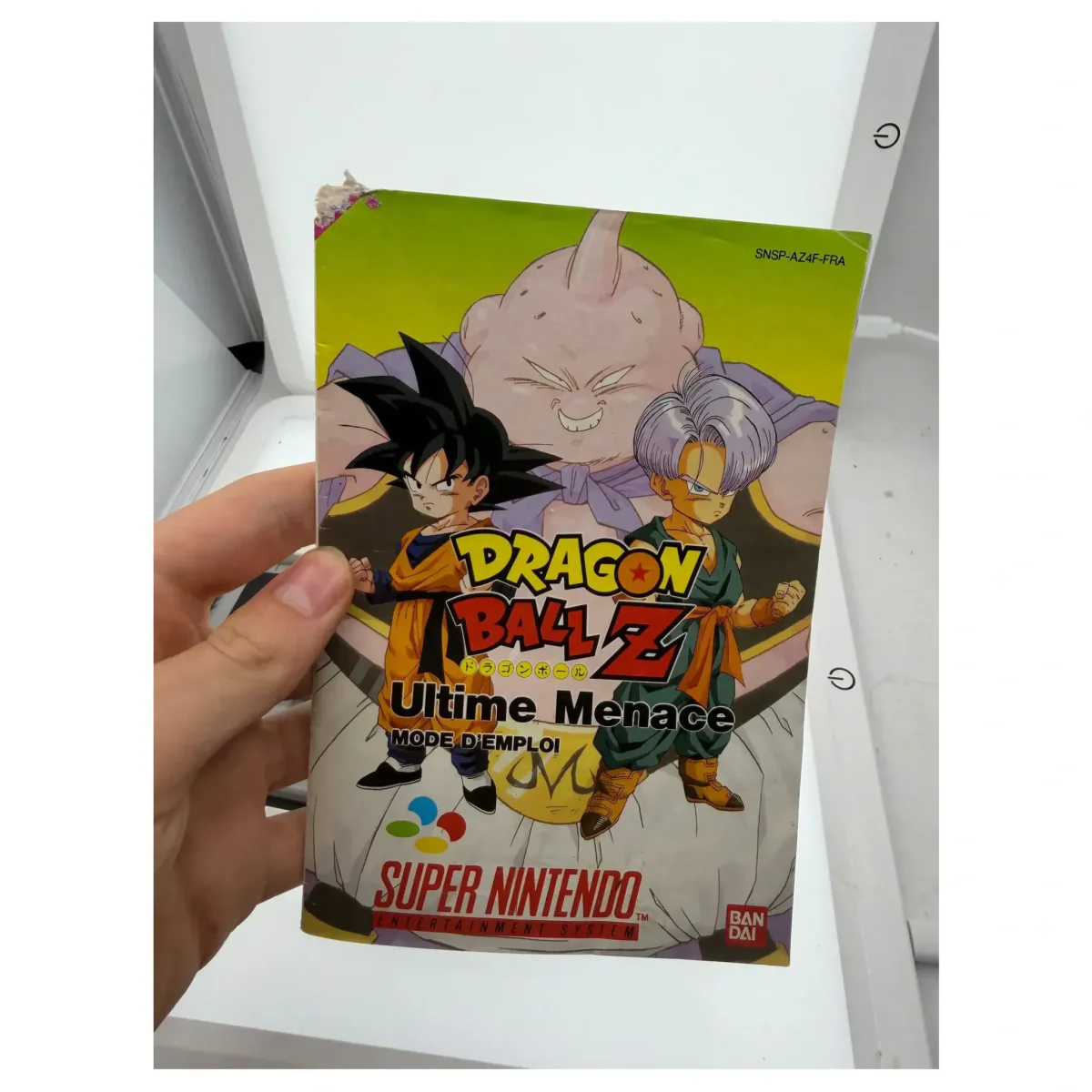 Dragon Ball Z: Ultime Menace Super Nintendo Binnenkant — Game in doos