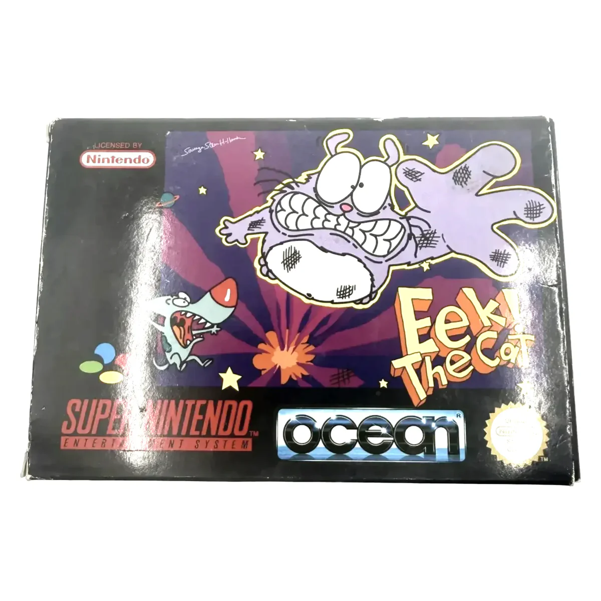 Eek! The Cat Super Nintendo Voorkant — Game in doos