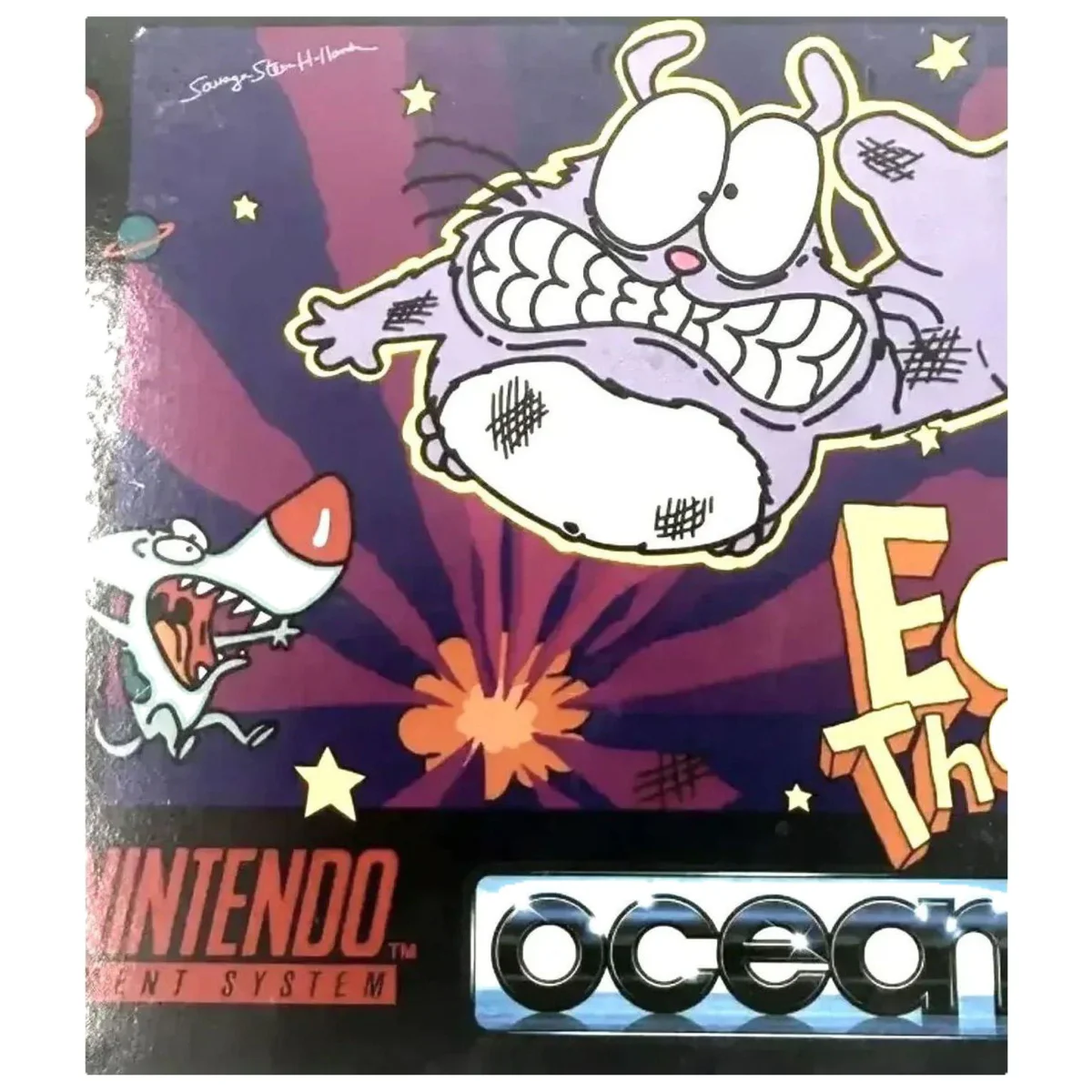 Eek! The Cat Super Nintendo Label — Game in doos