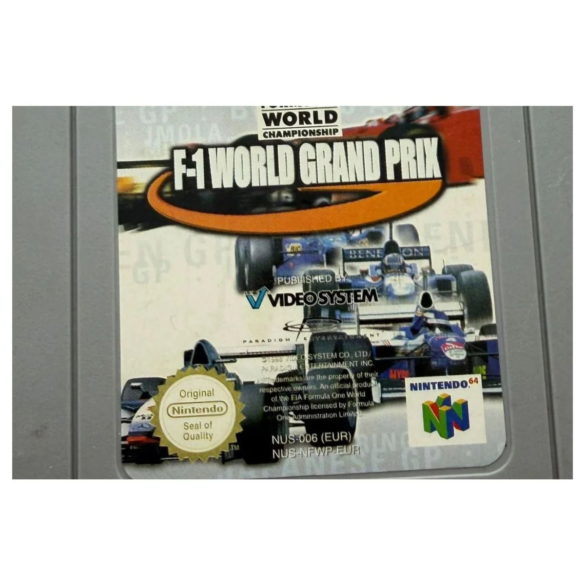 F1 World Grand Prix Nintendo 64 Label — Losse cartridge
