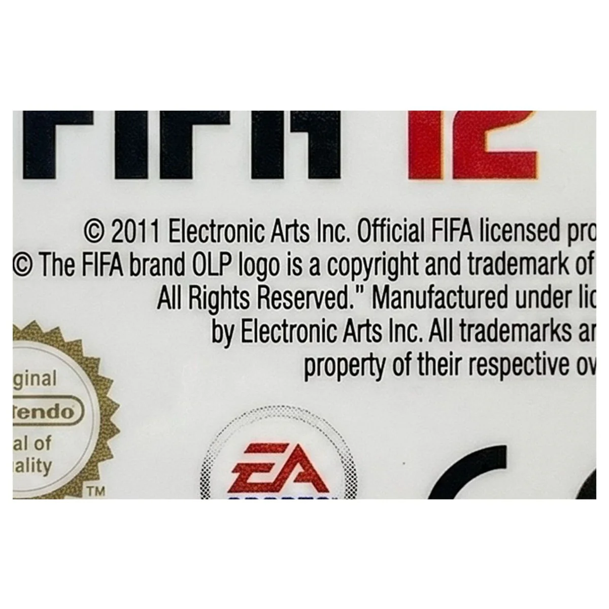 FIFA 12 Nintendo 3DS Label — Losse cartridge
