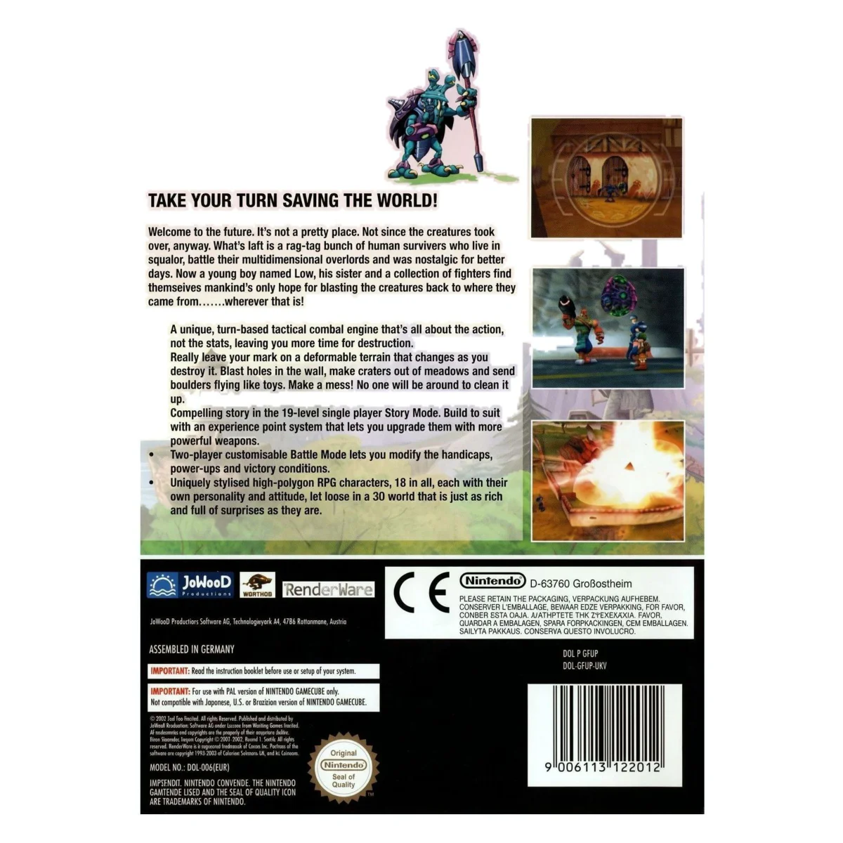 Future Tactics: The Uprising (GameCube) — back of the box