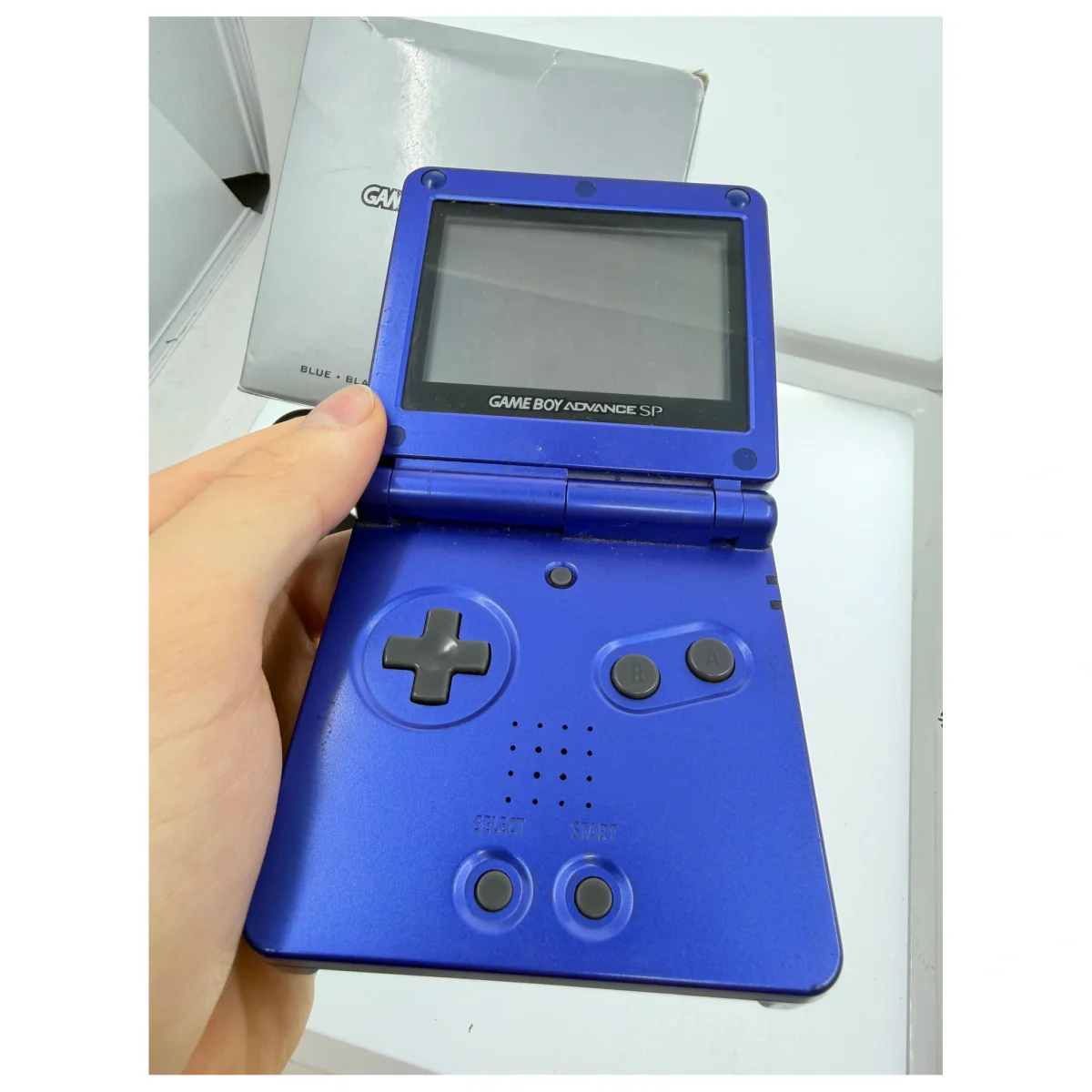 Game Boy Advance SP — Modrá (Game Boy Advance) — Konzole v originální krabici