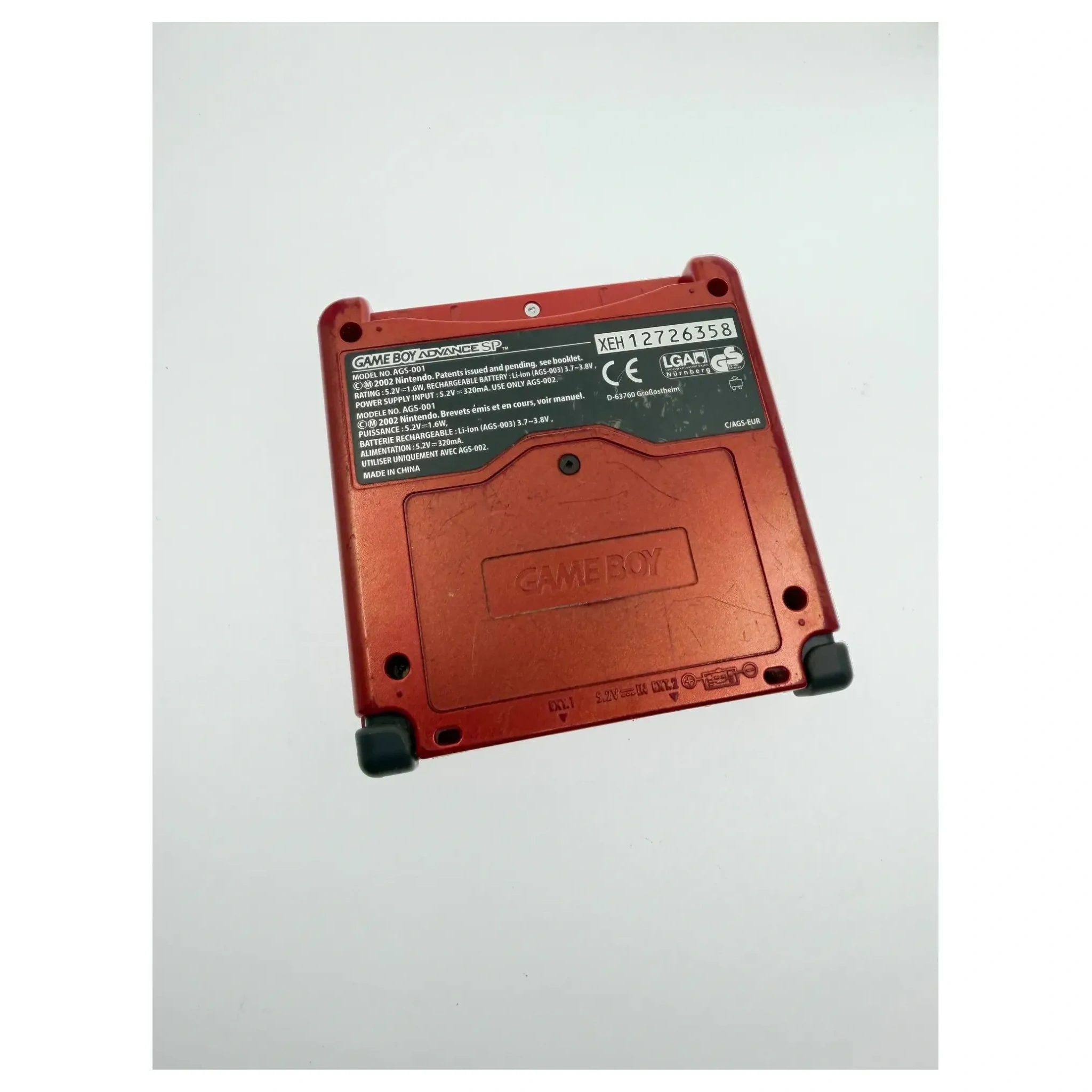 Game Boy Advance SP Pokemon Groudon Edition Game Boy Advance Detail — Losse console