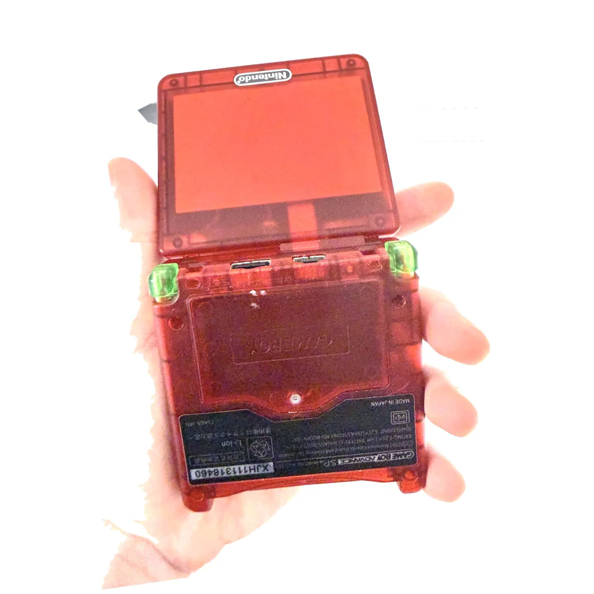 Game Boy Advance SP — Skaidri Raudona (IPS) (Console) — detalės nuotrauka 3