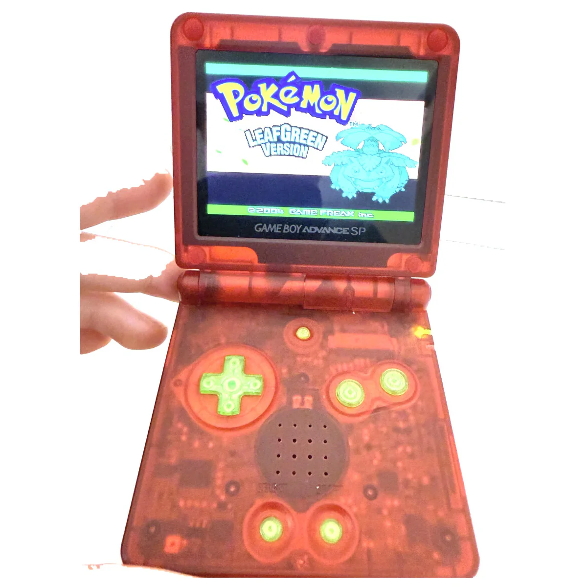 Game Boy Advance SP — Skaidri Raudona (IPS) (Console) — detalės nuotrauka 4