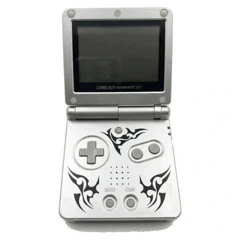 Game Boy Advance SP Hõbedane Tribal (halb seisukord) — Game Boy Advance