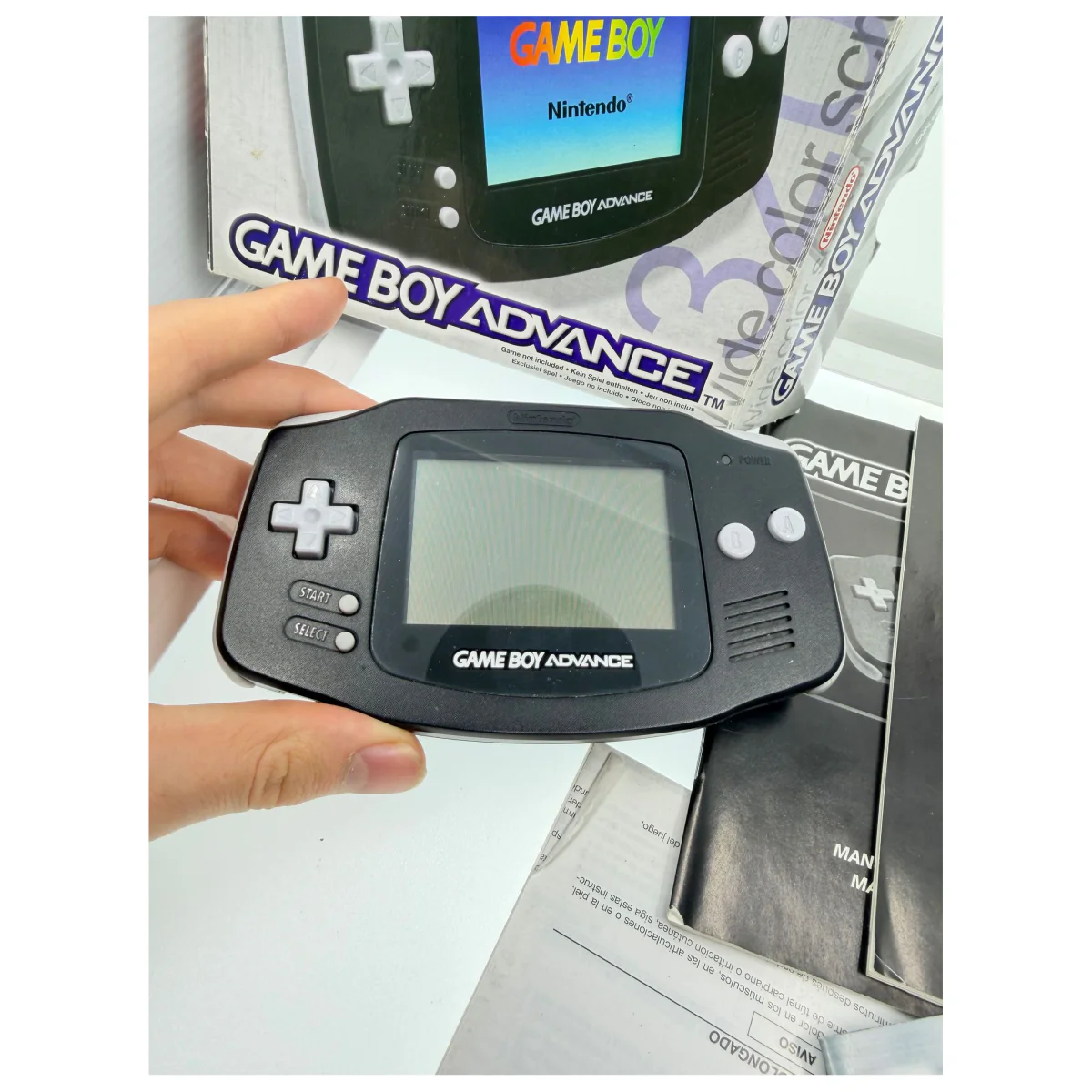 Game Boy Advance — Černá (Game Boy Advance) — Konzole v originální krabici