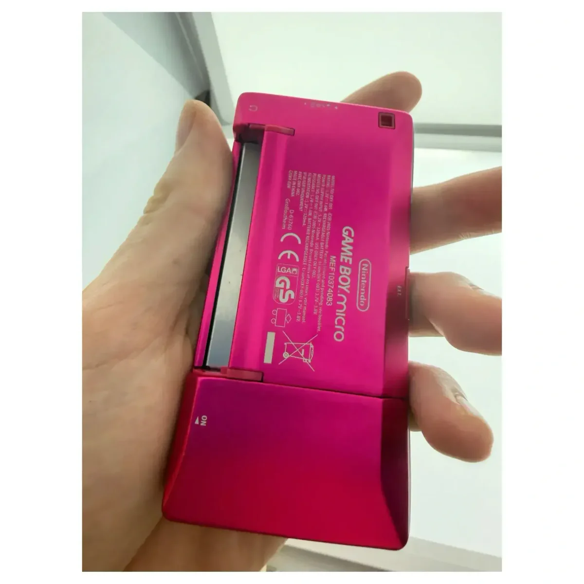 Game Boy Micro — Roze Game Boy Advance Achterkant — Losse console