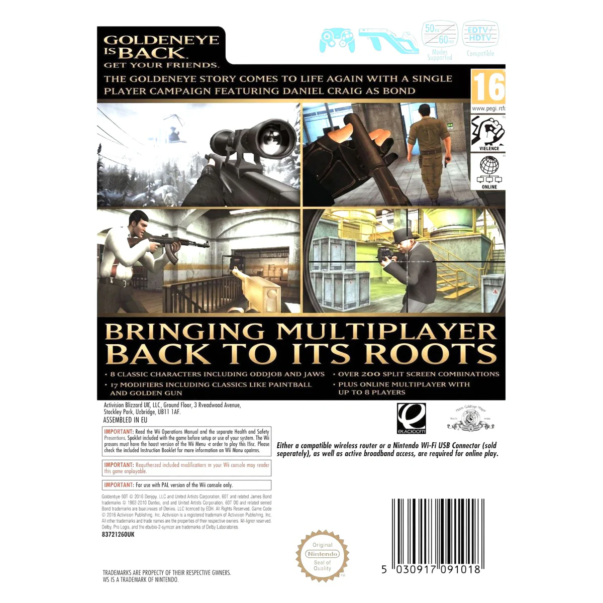 GoldenEye 007 Wii Achterkant — Game in doos