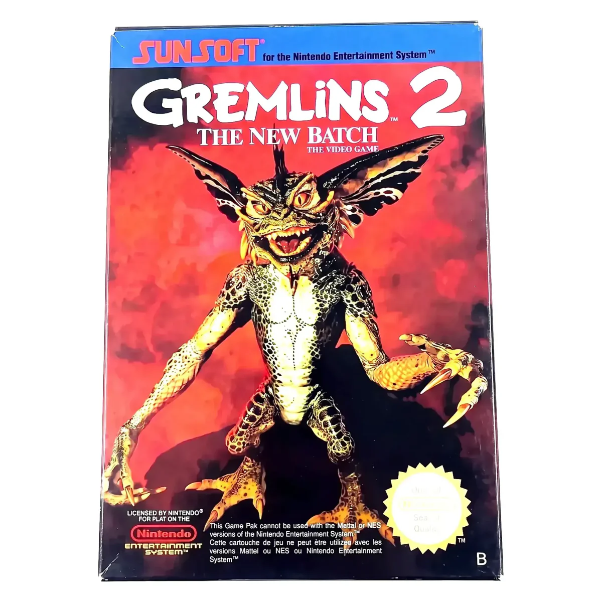 Gremlins 2: The New Batch (NES) — Hra v originální krabici