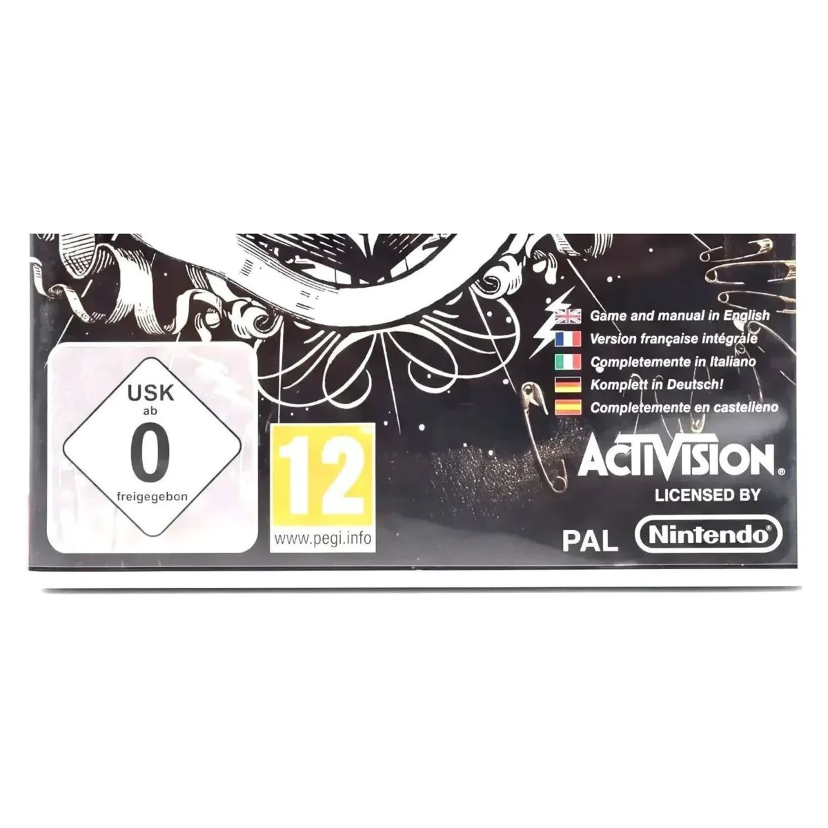 Guitar Hero Warriors of Rock Wii Binnenkant — Game in doos