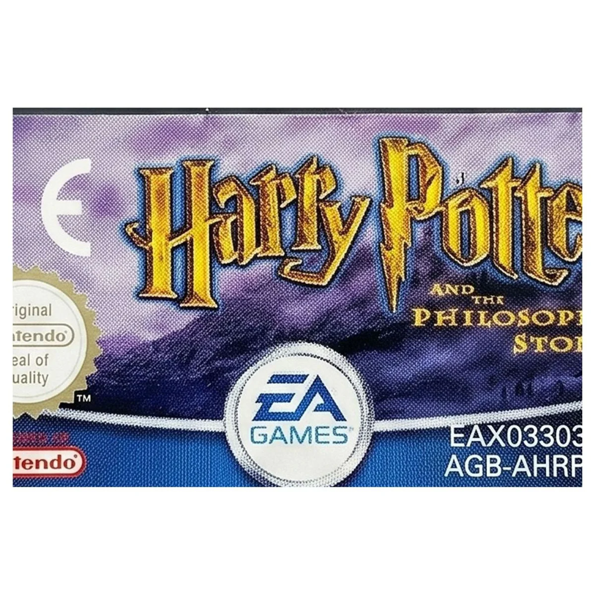 Harry Potter and the Philosopher's Stone Game Boy Advance Label — Losse cartridge