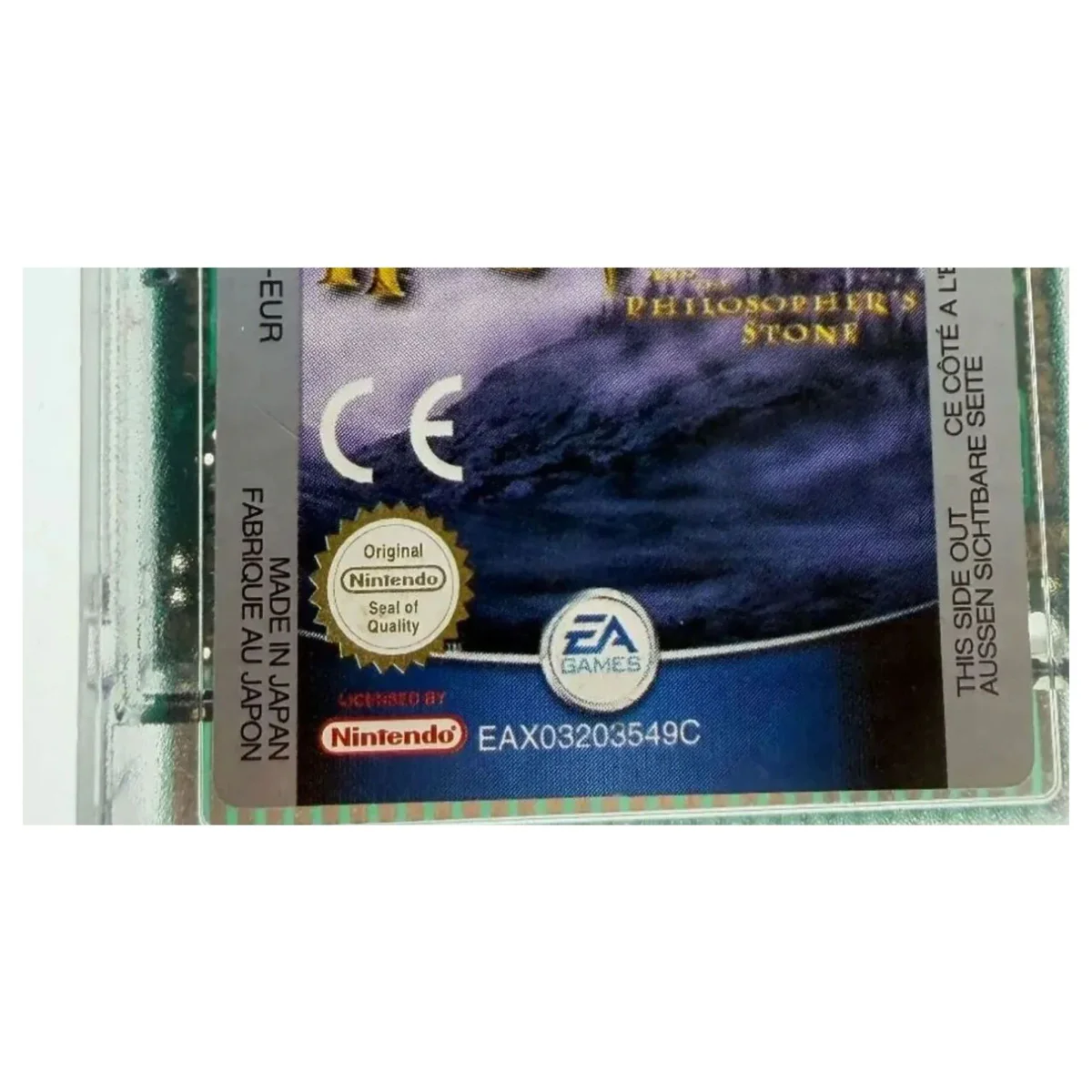 Harry Potter and the Philosopher's Stone Game Boy Advance Binnenkant — Losse cartridge