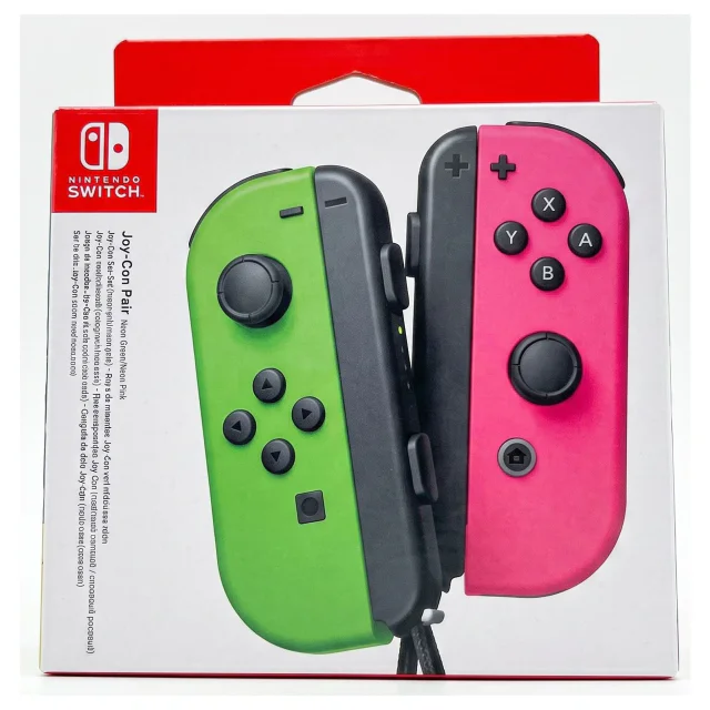 Joy-Con set — Neon Verde / Neon Rosa (in scatola) — Nintendo Switch