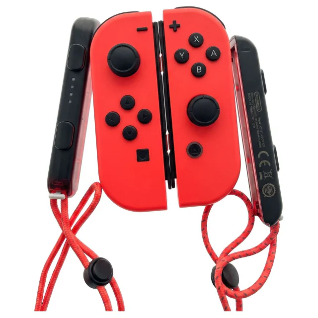 Joy-Con set — Neon Red (with wrist straps) — Nintendo Switch
