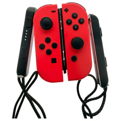 Joy-Con set — Neon Rood (met polsbandjes) (Nintendo Switch) — Los accessoire, Goed staat — origineel tweedehands kopen bij Gameshop Enter