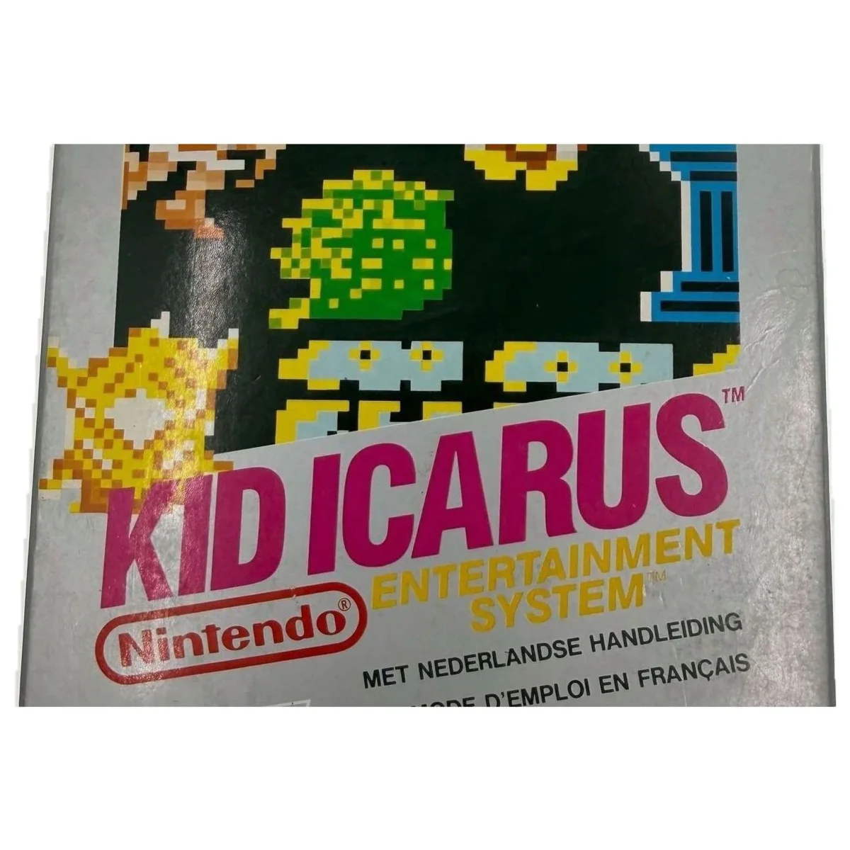 Kid Icar NES Label — Game in doos