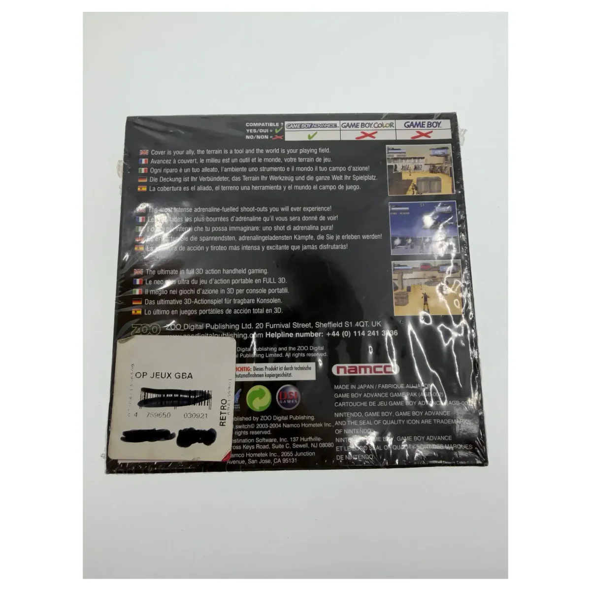 Kill.Switch (Game Boy Advance) - Sealed Game Boy Advance Achterkant — Sealed