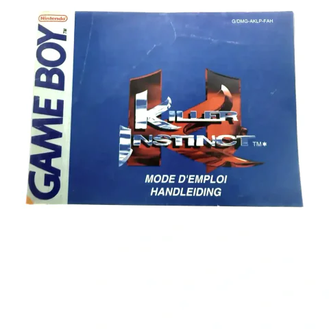 Killer Instinct — original manual — Game Boy / Color