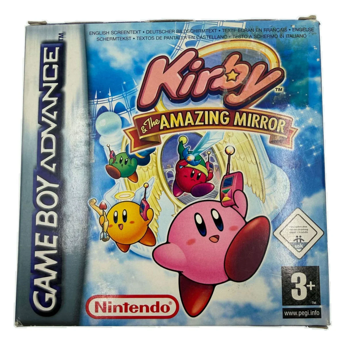 Kirby & The Amazing Mirror Game Boy Advance Voorkant — Game in doos met handleiding