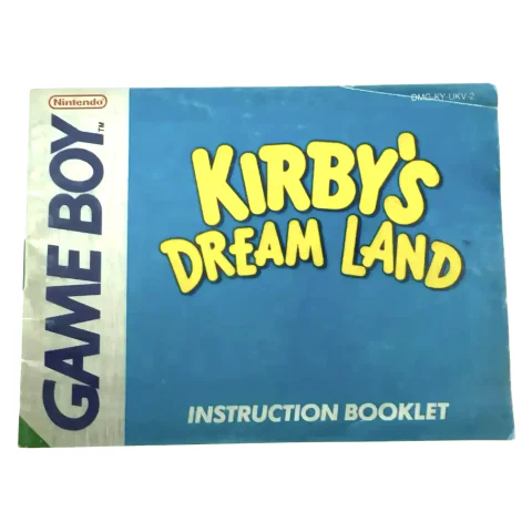 Kirby's Dream Land — original manual — Game Boy / Color