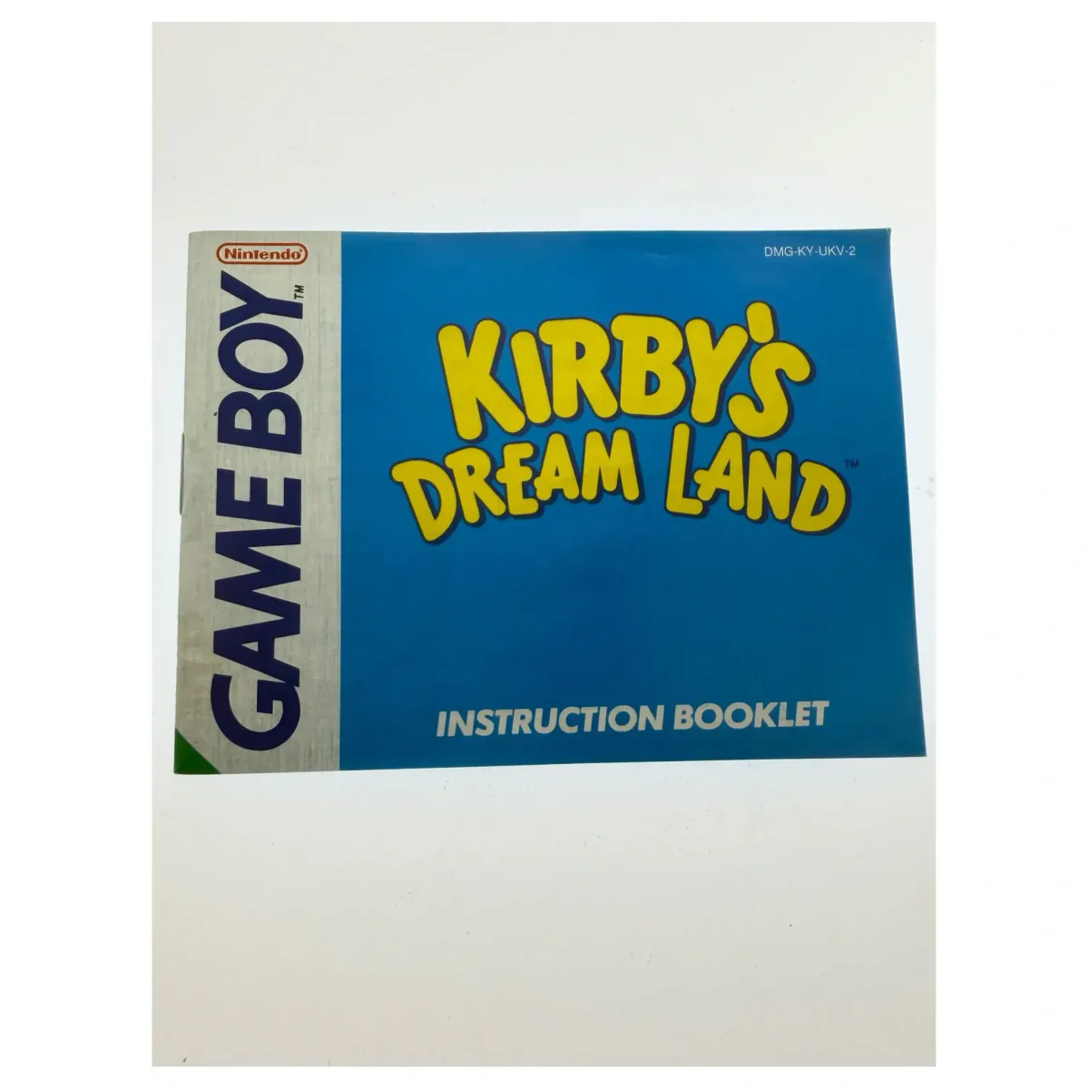 Kirby's Dream Land — manual original (Game Boy / Color) — parte trasera