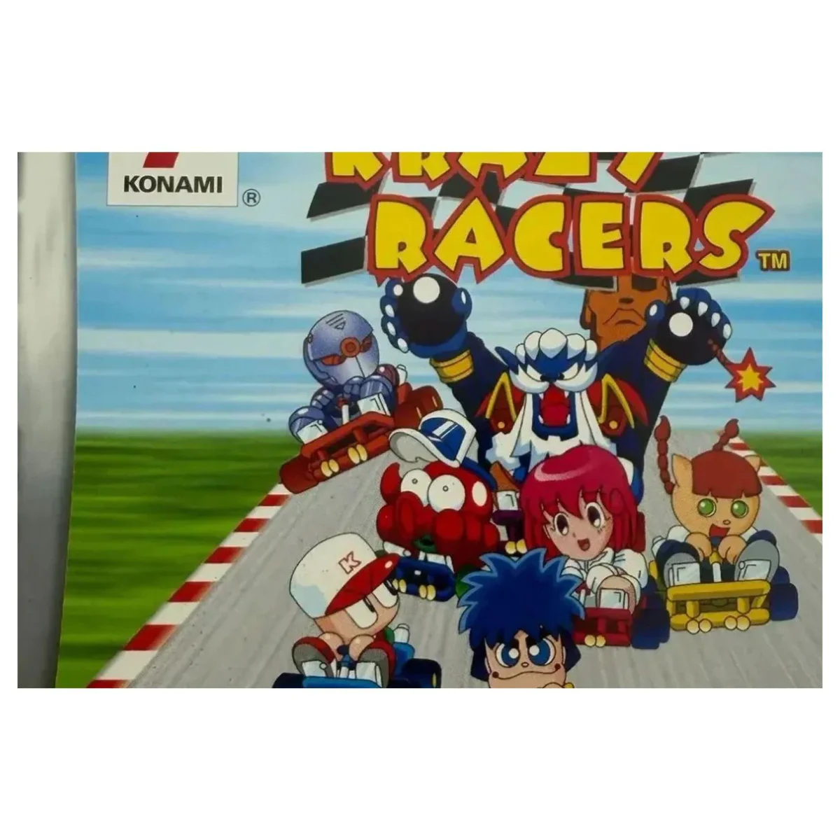 Konami Krazy Racers — originele handleiding Game Boy Advance Label — Met handleiding