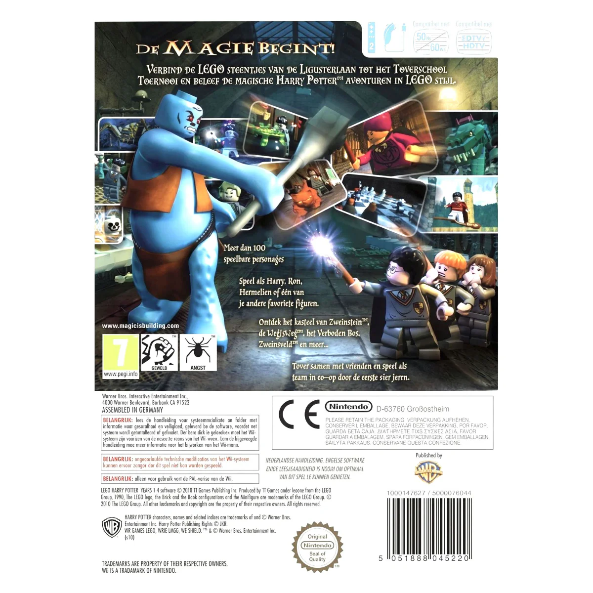 LEGO Harry Potter Jaren 1-4 (Wii) — πίσω όψη