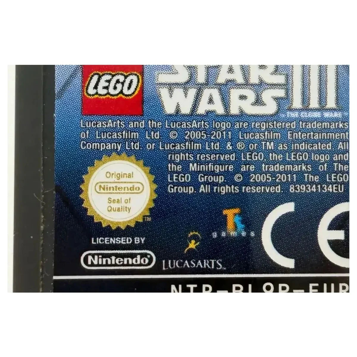 LEGO Star Wars III: The Clone Wars Nintendo DS Label — Losse cartridge