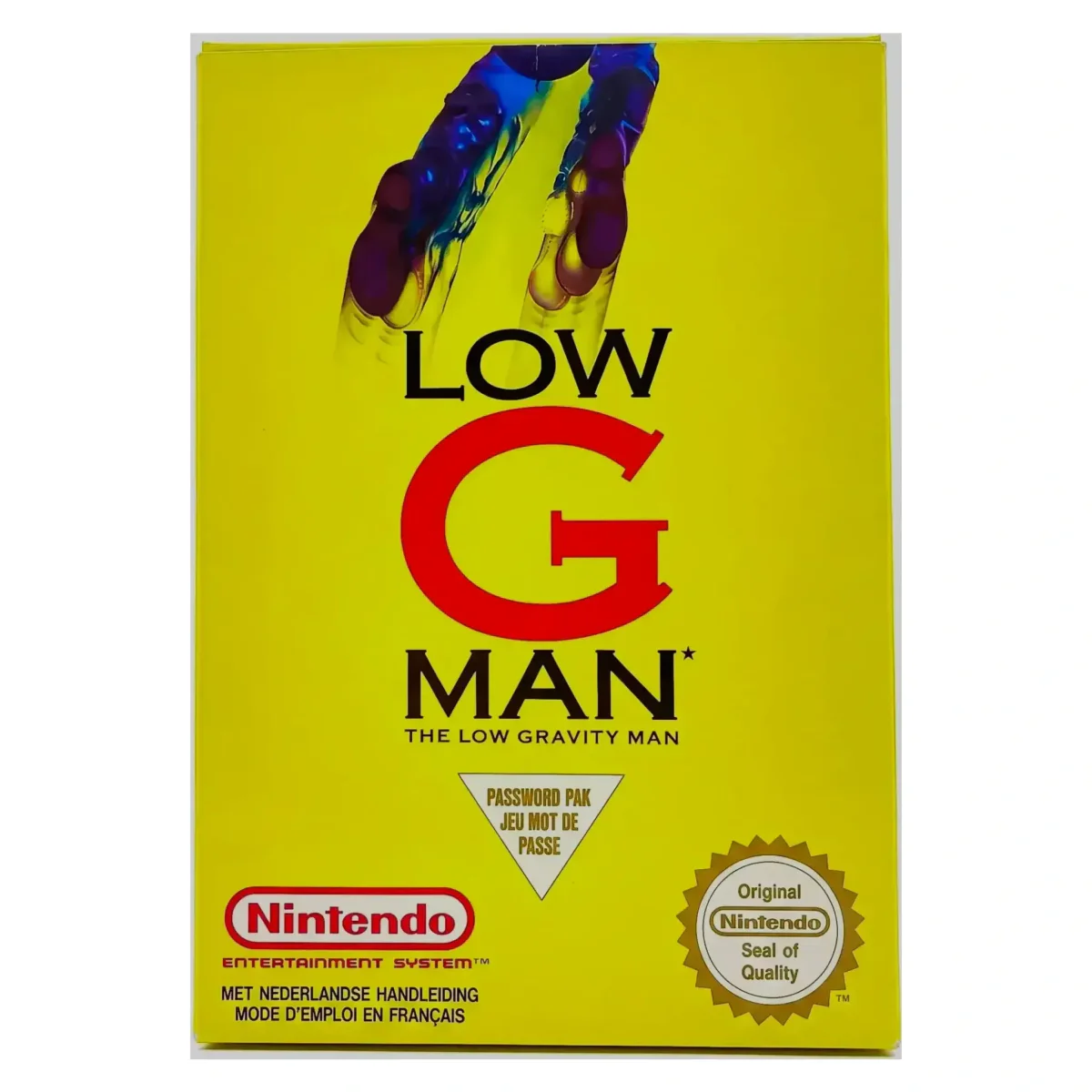 Low G Man: The Low Gravity Man (NES) — Hra v originální krabici s návodem