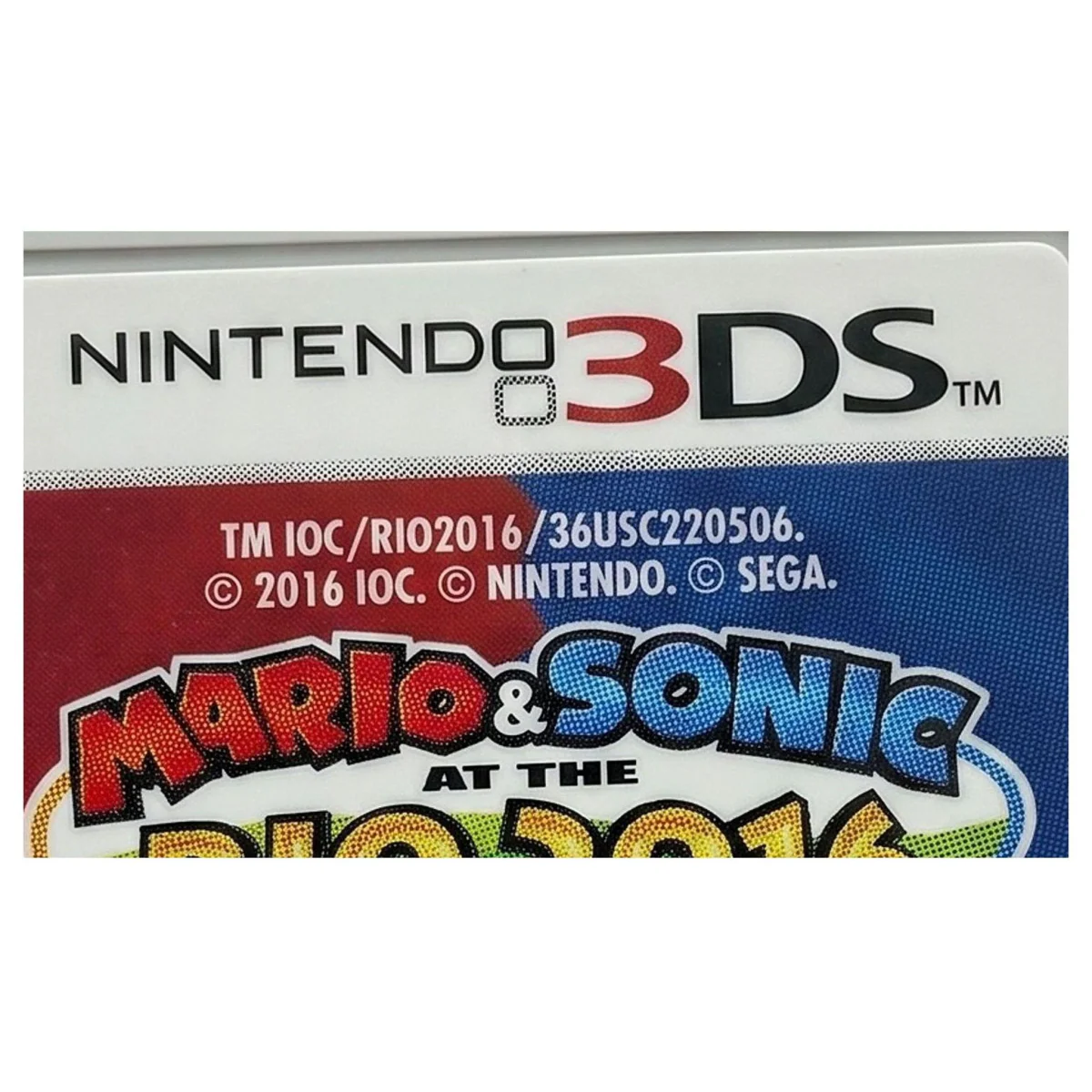 Mario & Sonic at the Rio 2016 Olympic Games Nintendo 3DS Detail — Losse cartridge